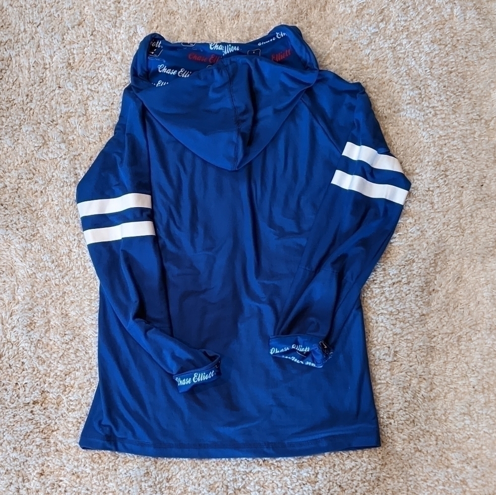 WOMEN'S Chase Elliott Concepts Sport Royal Recover Hoodie V-Neck NASCAR - Picture 3 of 5